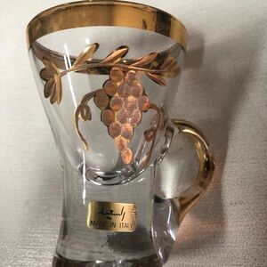 Interglass , made in italy 24k Gold , tea set .